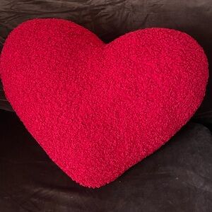 Heart-Shaped Red Valentine’s Throw Pillow